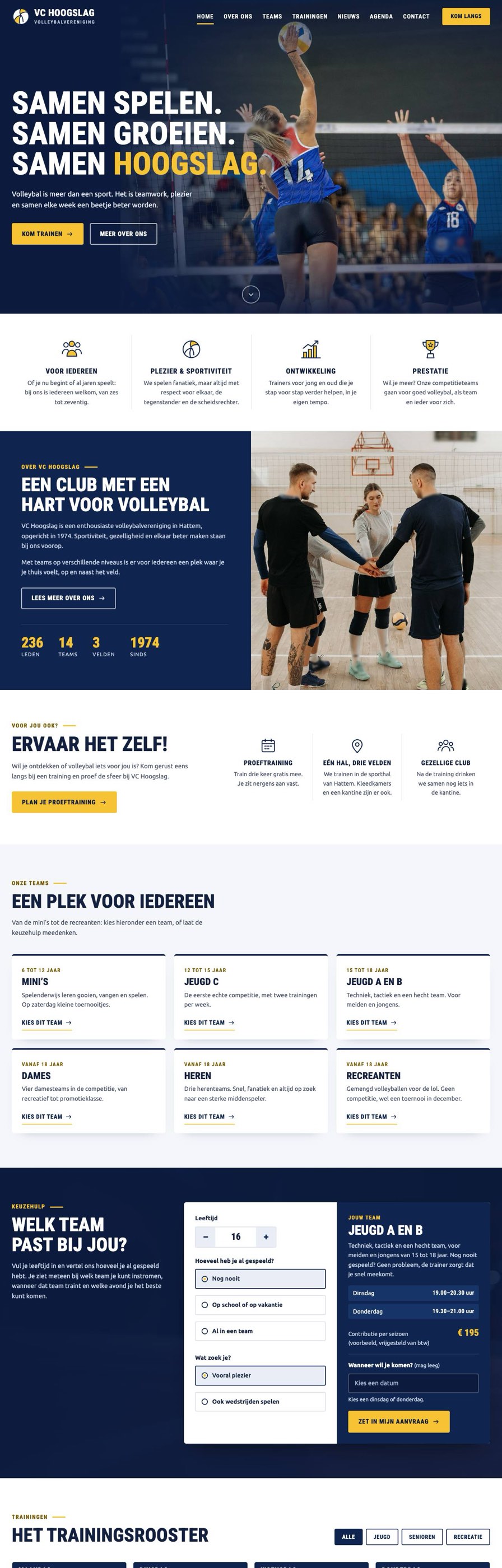 Homepage van VC Hoogslag
