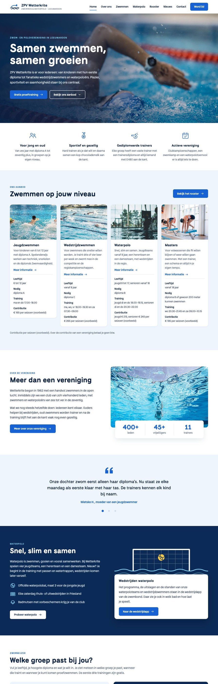 Homepage van ZPV Wetterkrite